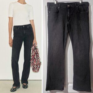 Zara | ZW Mid-Rise Bootcut Contour Jeans In Washed Black
